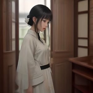 年轻女性编辑对着电脑屏幕整理文化专题稿件，室内光线明亮清新